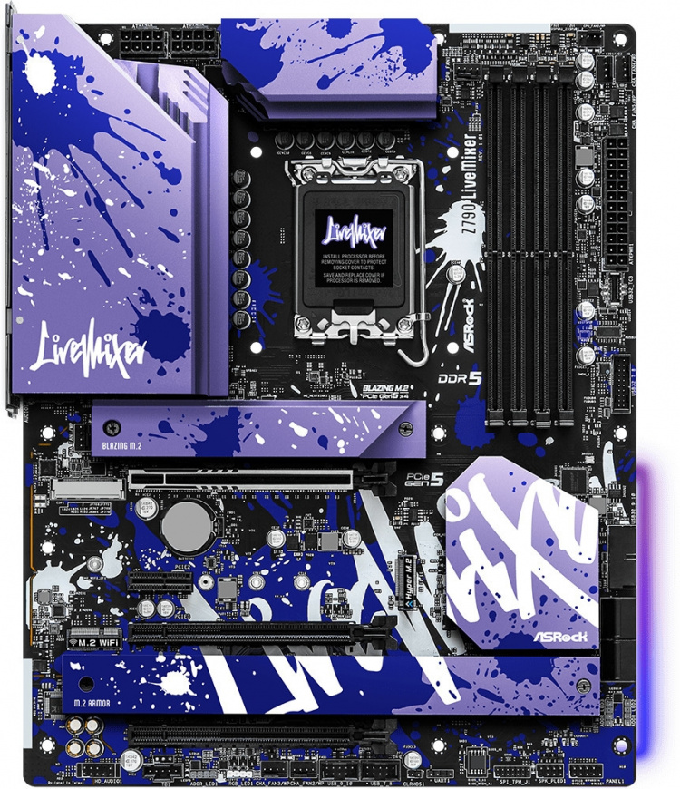 ASRock Z790 LiveMixer LGA1700 ATX-moderkort ASRock Z790 LiveMixer LGA1700 ATX-moderkort