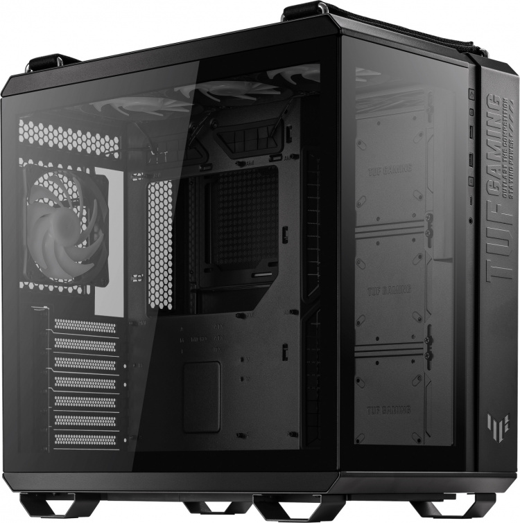 ASUS TUF Gaming GT502 PLUS TG ARGB ATX-chassi med fönster, svart ASUS TUF Gaming GT502 PLUS TG ARGB ATX-chassi med fönster, svart