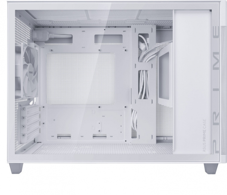 ASUS Prime AP201 TG Micro-ATX-chassi med fönster, vit ASUS Prime AP201 TG Micro-ATX-chassi med fönster, vit