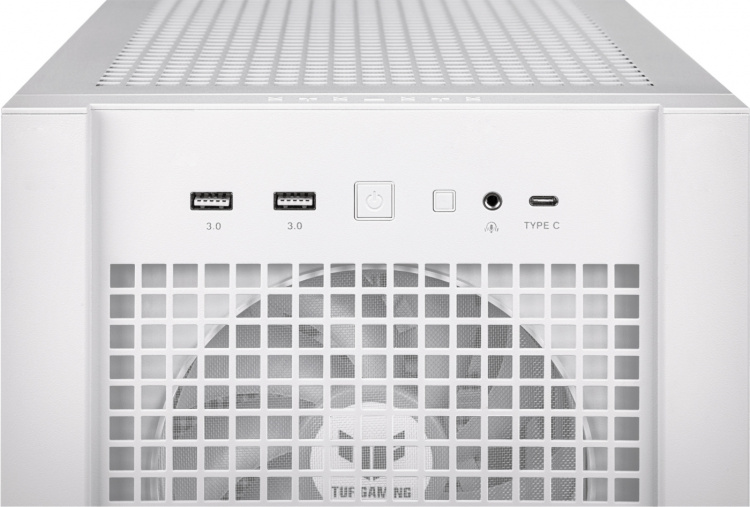 ASUS TUF Gaming GT302 TG ARGB ATX-chassi med fönster, vit ASUS TUF Gaming GT302 TG ARGB ATX-chassi med fönster, vit