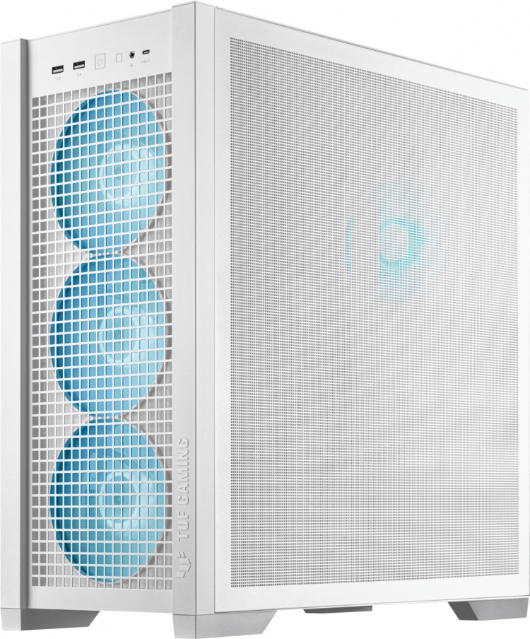 ASUS TUF Gaming GT302 TG ARGB ATX-chassi med fönster, vit ASUS TUF Gaming GT302 TG ARGB ATX-chassi med fönster, vit