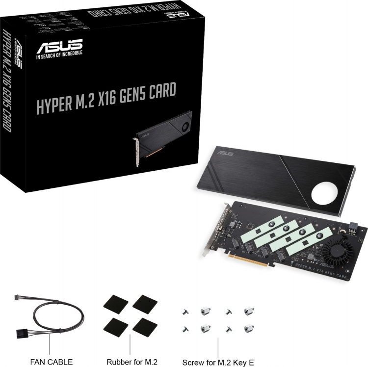 ASUS Hyper M.2 x16 Gen5-kortadaptrar