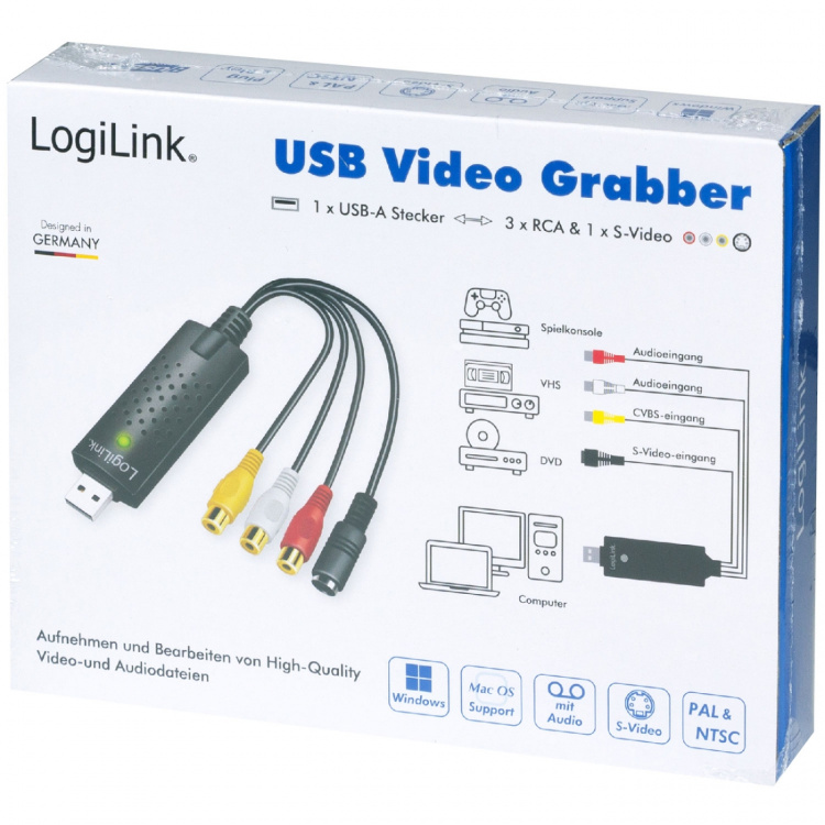 LogiLink USB 2.0 Audio/Video-grabber RCA + SVHS LogiLink USB 2.0 Audio/Video-grabber RCA + SVHS