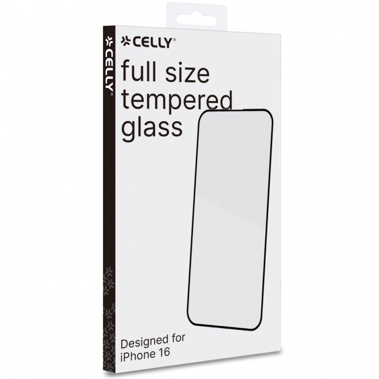 Celly Full Glass Skärmskydd Härdat glas iPhone 16 Celly Full Glass Skärmskydd Härdat glas iPhone 16