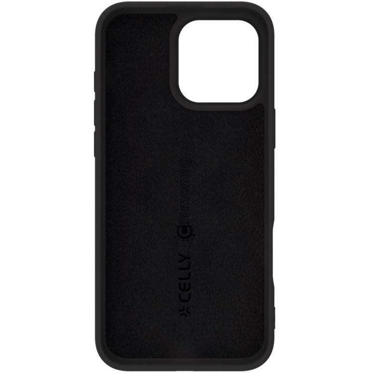 Celly Cromomag Soft rubber case MagSafe-kompatibelt 16 Pro Max Svart