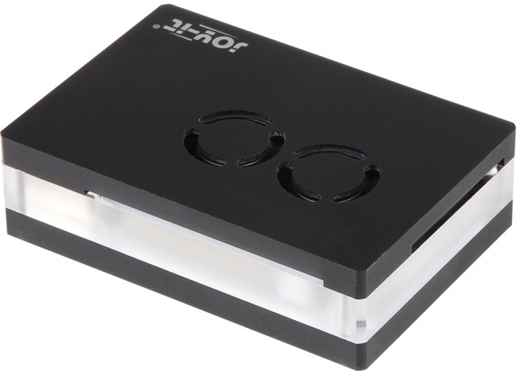 Raspberry Pi plastlåda med fläktar för Raspberry Pi 4 B, svart