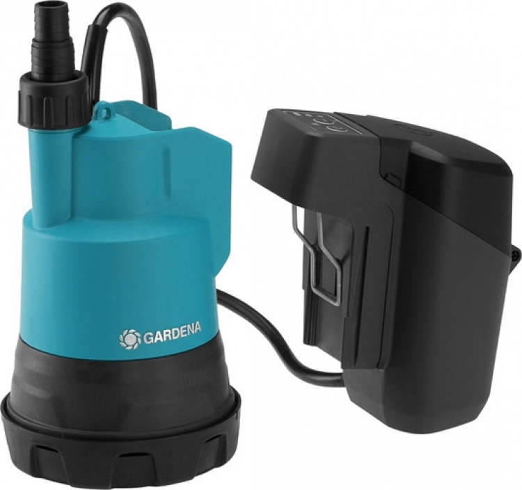 GARDENA 2000/2 18V P4A slangpump för rent vatten, batteri och laddare GARDENA 2000/2 18V P4A slangpump för rent vatten, batteri och laddare