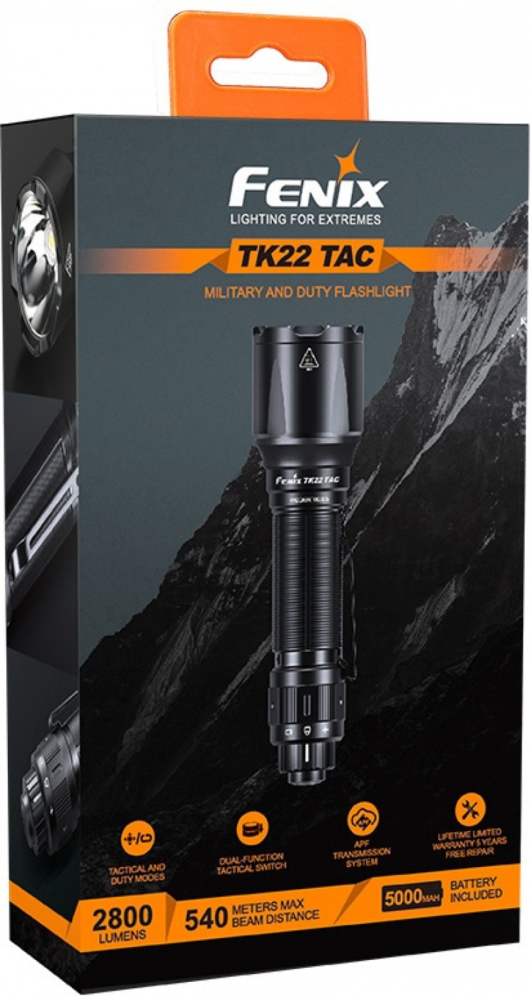 Fenix TK22 -TAC ficklampa, 2800 lm