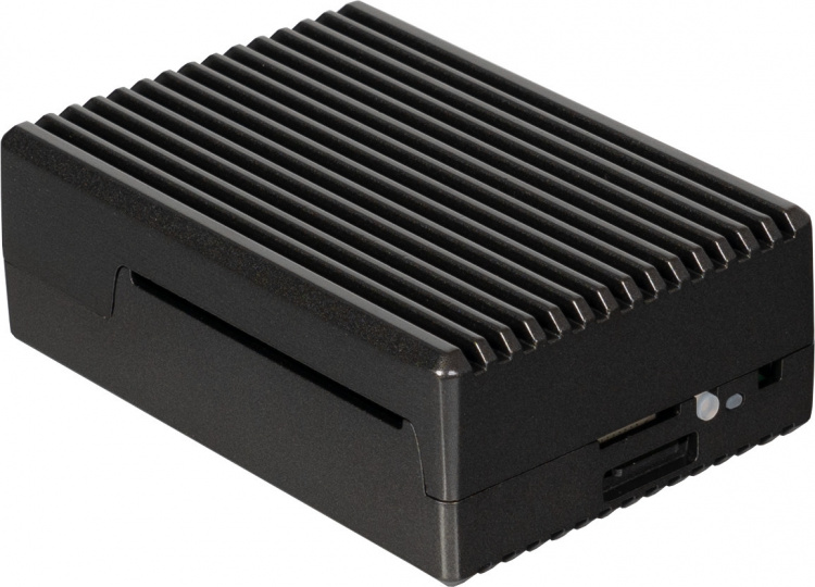 Raspberry Pi aluminiumfodral med kylfläns, Raspberry Pi 5 B, svart