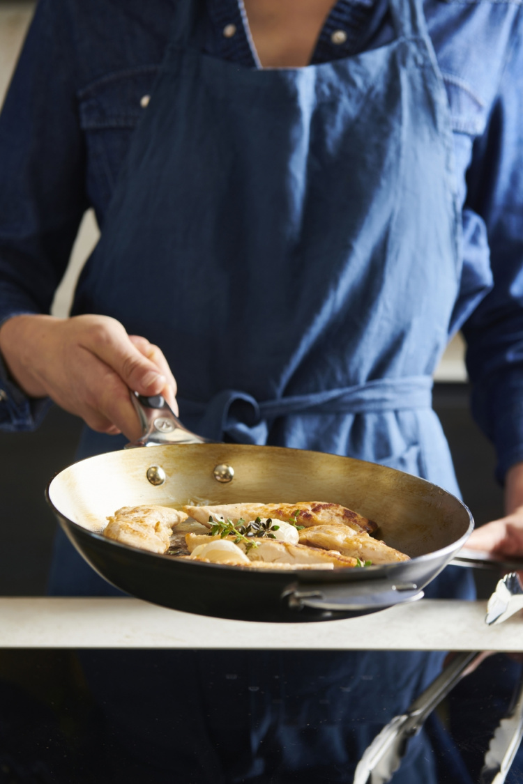 De Buyer Mineral B LOQY stekpanna, 24 cm, kolstål