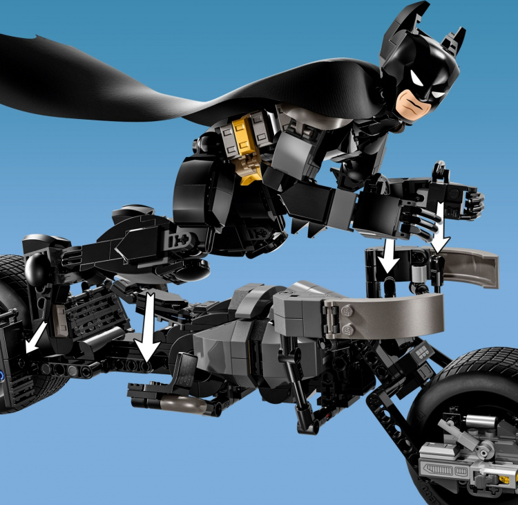 LEGO Super Heroes DC 76273 - Byggbar Batman™-figur och Batpod-hjul