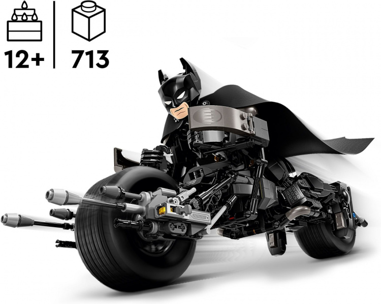 LEGO Super Heroes DC 76273 - Byggbar Batman™-figur och Batpod-hjul