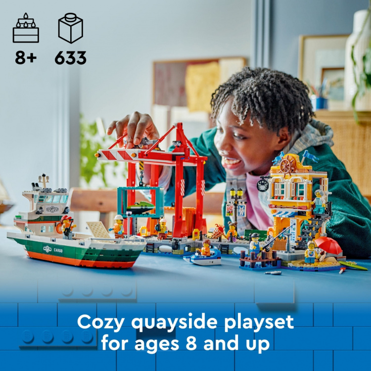 LEGO My City 60422 - Hamn och lastfartyg