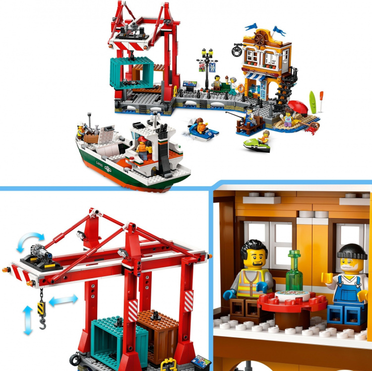 LEGO My City 60422 - Hamn och lastfartyg