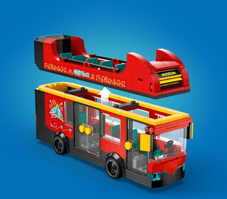 LEGO City Fantastiska fordon 60407 - Röd turistbuss med dubbeldäckare
