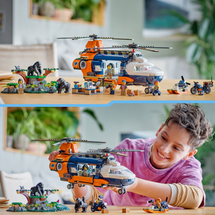 LEGO City Exploration 60437 - Helikopter från djungelforskare i läger