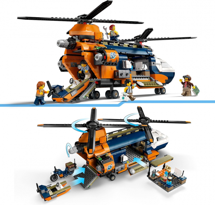 LEGO City Exploration 60437 - Helikopter från djungelforskare i läger