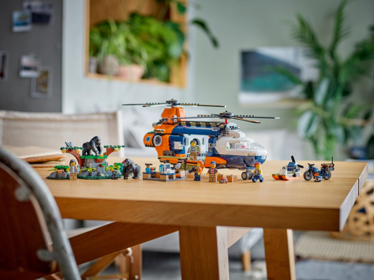 LEGO City Exploration 60437 - Helikopter från djungelforskare i läger
