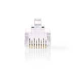 Nedis RJ45-kontakt | Hane | Strandad UTP CAT6 | Rak | Guldplaterad | 10 st. | Polycarbonate | Transparent | Låda