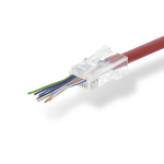 Nedis RJ45-kontakt | RJ45 Pass Through | Solid UTP CAT5e | Rak | Guldplaterad | 10 st. | Polycarbonate | Transparent | Låda Nedis RJ45-kontakt | RJ45 Pass Through | Solid UTP CAT5e | Rak | Guldplaterad | 10 st. | Polycarbonate | Transparent | Låda