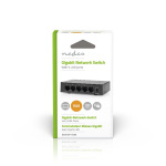 Nedis Nätverksomkopplare | Trådbunden hastighet: Gigabit | Antal Ethernet portar: 5