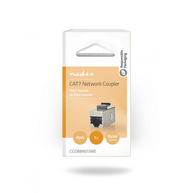 Nedis Nätverkskoppling | CAT6a / CAT7 | Skärmad | RJ45 Hona | RJ45 Hona | Rak | Metall | Låda Nedis Nätverkskoppling | CAT6a / CAT7 | Skärmad | RJ45 Hona | RJ45 Hona | Rak | Metall | Låda