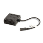 Nedis SCART-kabel | SCART Hane | SCART Hona / 3.5 mm Hona | Nickelplaterad | 480p | 0.20 m | Rund | PVC | Svart | Låda