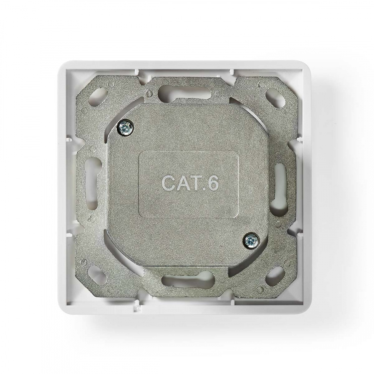 Nedis Nätverksvägglåda | Infälld montering | 2-Port port(s) | CAT6 | Rak | Hona | Guldplaterad | PVC | Vit | Låda