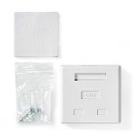 Nedis Nätverksvägglåda | Ytmontering | 2-Port port(s) | UTP CAT6 | Rak | Hona | Guldplaterad | PVC | Vit | Låda