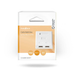 Nedis Nätverksvägglåda | Ytmontering | 2-Port port(s) | STP CAT6 | Rak | Hona | Guldplaterad | PVC | Vit | Låda Nedis Nätverksvägglåda | Ytmontering | 2-Port port(s) | STP CAT6 | Rak | Hona | Guldplaterad | PVC | Vit | Låda