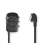 Nedis SCART Switchbox | SCART Hane | 3x SCART Hona | Nickelplaterad | Maximal upplösning: 800x480 | 0.50 m | Rund | PVC | Svart | Låda