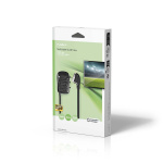 Nedis SCART Switchbox | SCART Hane | 3x SCART Hona | Nickelplaterad | Maximal upplösning: 800x480 | 0.50 m | Rund | PVC | Svart | Låda