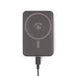 Nedis Powerbank | 5000 mAh | Trådlös laddning | 1.67 / 2.22 / 3.0 A | Antal utgångar: 1 | Utgångsanslutning: 1x USB-C™ | Ingångsanslutning: 1x USB-C™ | PD3.0 20W | Litium-polymer