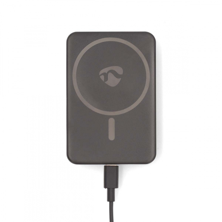 Nedis Powerbank | 5000 mAh | Trådlös laddning | 1.67 / 2.22 / 3.0 A | Antal utgångar: 1 | Utgångsanslutning: 1x USB-C™ | Ingångsanslutning: 1x USB-C™ | PD3.0 20W | Litium-polymer