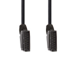 Nedis SCART-kabel | SCART Hane | SCART Hane | Nickelplaterad | 480p | 1.50 m | Rund | PVC | Svart | Label Nedis SCART-kabel | SCART Hane | SCART Hane | Nickelplaterad | 480p | 1.50 m | Rund | PVC | Svart | Label