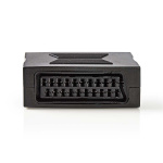 Nedis SCART-adapter | SCART Hona | SCART Hona | Nickelplaterad | Rak | ABS | Svart | 1 st. | Låda