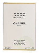 Chanel Coco Mademoiselle Giftset 60 ml 3x Edt Spray Refill 20Ml - Twist and Spray - Purse Spray
