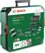 Bosch UniversalDrill 18V + SystemBox 241 sladdlös borrmaskin + tillbehörssats