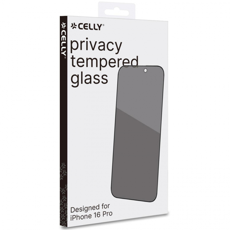 Celly Privacy Skärmskydd Härdat glas iPhone 16 Pro Celly Privacy Skärmskydd Härdat glas iPhone 16 Pro