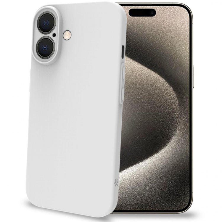 Celly SPACE Super Thin Cover iPhone 16 Vit Celly SPACE Super Thin Cover iPhone 16 Vit