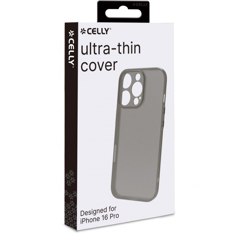 Celly SPACE Super Thin Cover iPhone 16 Pro Svart Celly SPACE Super Thin Cover iPhone 16 Pro Svart