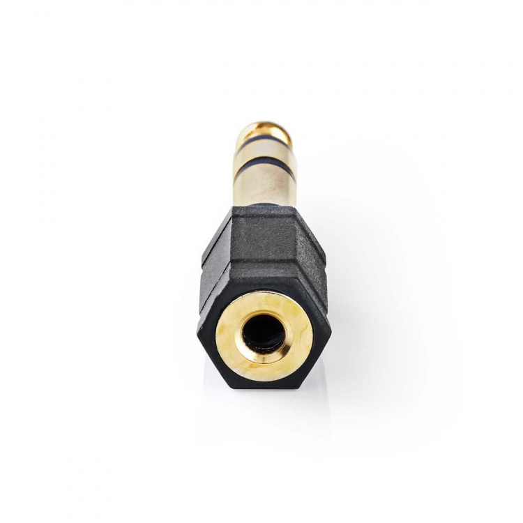 Nedis Stereo Audio Adapter | 6.35 mm Hane | 3.5 mm Hona | Guldplaterad | Rak | ABS | Svart | 10 st. | Kuvert Nedis Stereo Audio Adapter | 6.35 mm Hane | 3.5 mm Hona | Guldplaterad | Rak | ABS | Svart | 10 st. | Kuvert