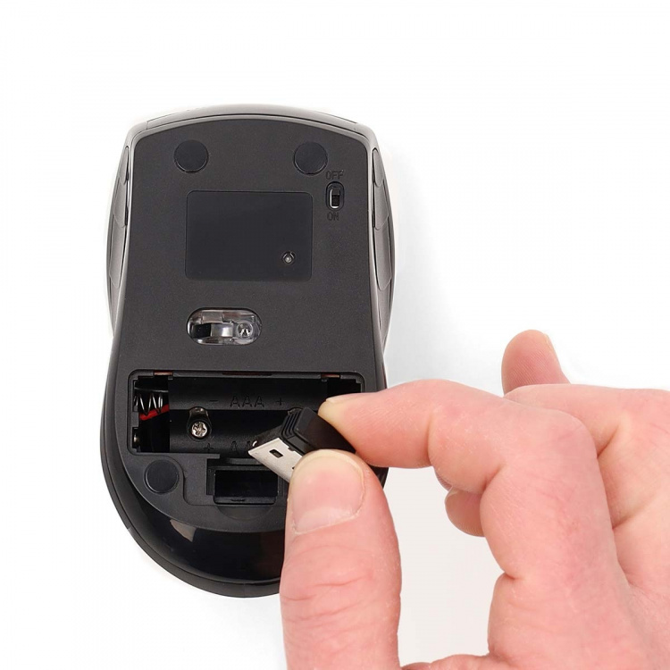 Nedis Mus | Trådlös | 800 / 1200 / 1600 dpi | Justerbar DPI | Antal knappar: 4 | Höger- och vänsterhänt