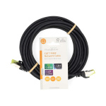 Nedis CAT7 nätverkskabel | S/FTP | RJ45 hane | RJ45 hane | 5.00 m | Snagless | Rund | LSZH | Svart | Label