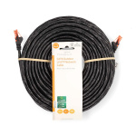 Nedis CAT6 Nätverkskabel | RJ45 hane | RJ45 hane | U/UTP | 30.0 m | Utomhus | Rund | PE | Svart | Label