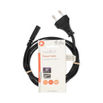 Nedis Strömkabel | Euro Man | IEC-320-C1 | Rak | Rak | Nickelplaterad | 2.00 m | Rund | ABS/PVC | Svart | Label Nedis Strömkabel | Euro Man | IEC-320-C1 | Rak | Rak | Nickelplaterad | 2.00 m | Rund | ABS/PVC | Svart | Label