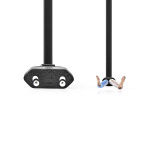 Nedis Strömkabel | Euro Man | Open | Rak | Rak | Nickelplaterad | 2.00 m | Platt | PVC | Svart | Label Nedis Strömkabel | Euro Man | Open | Rak | Rak | Nickelplaterad | 2.00 m | Platt | PVC | Svart | Label