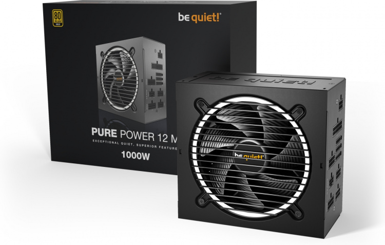 Be Quiet! Pure Power 12 M ATX-strömförsörjning, 1000 W Be Quiet! Pure Power 12 M ATX-strömförsörjning, 1000 W