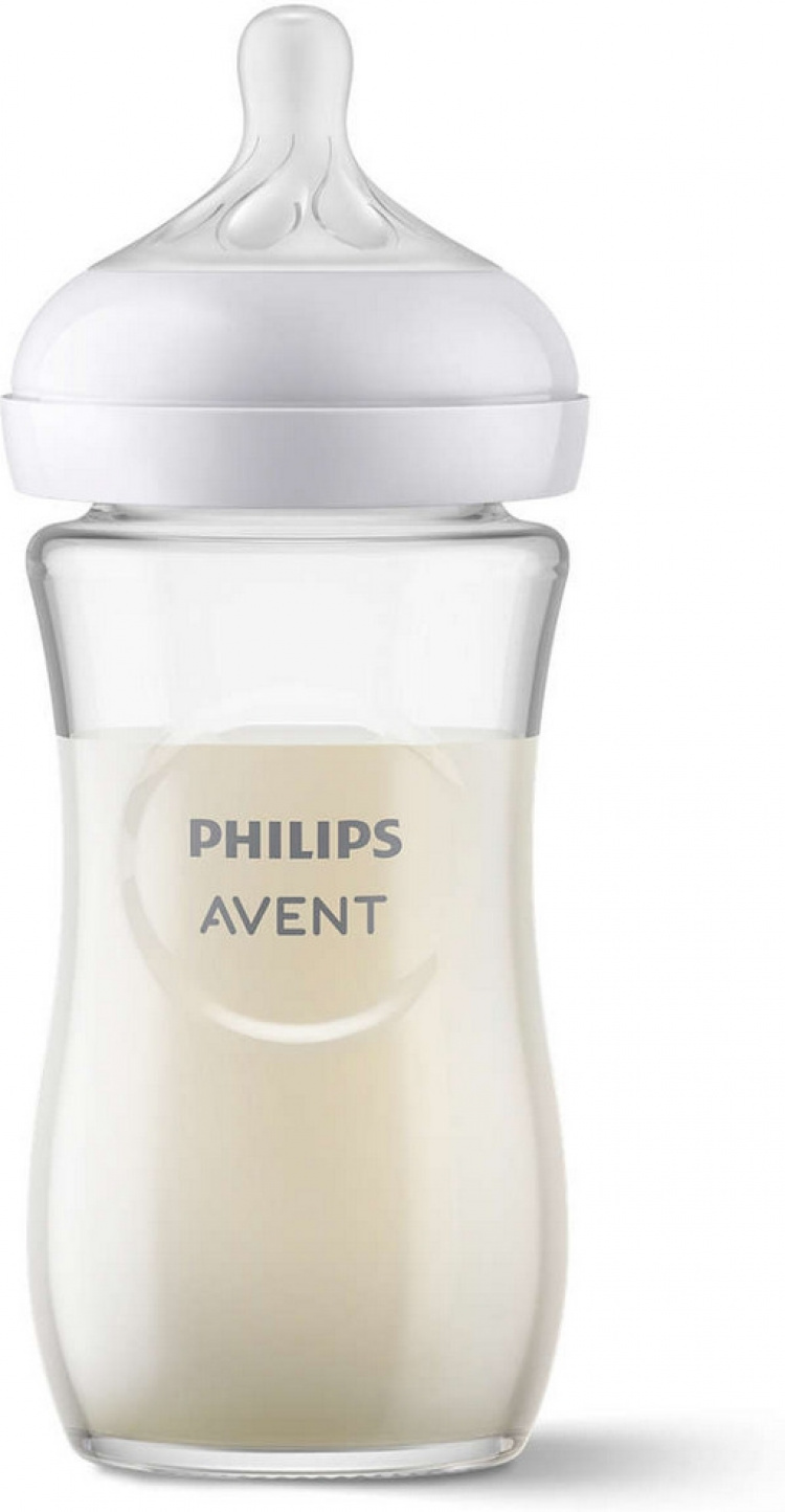 Philips Avent SCY933/01 Natural Response nappflaska i glas, 240 ml Philips Avent SCY933/01 Natural Response nappflaska i glas, 240 ml
