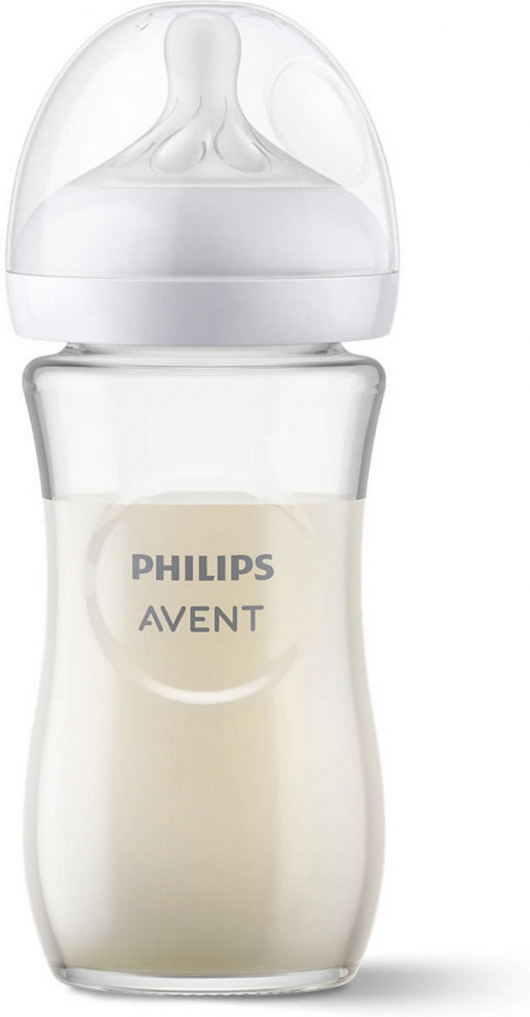 Philips Avent SCY933/01 Natural Response nappflaska i glas, 240 ml Philips Avent SCY933/01 Natural Response nappflaska i glas, 240 ml